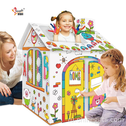 Diy Tent Toy House Kids 3d Diy Doodle